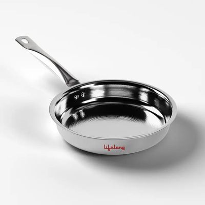 Lifelong Triply LLOTPFP22 Fry Pan 22 cm diameter 1.25 L capacity (Triply, Induction Bottom)