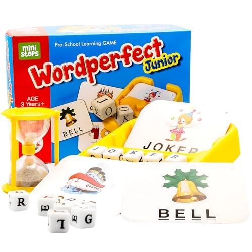 Mini Steps Spelling Flash Cards Game for Kids - 2-in-1 Educational Matching Letter Game for Boys & Girls (Ages 3-8)