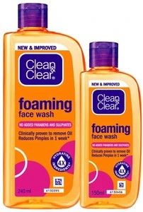 Clean & Clear Foaming Face Wash - 390ml Combo