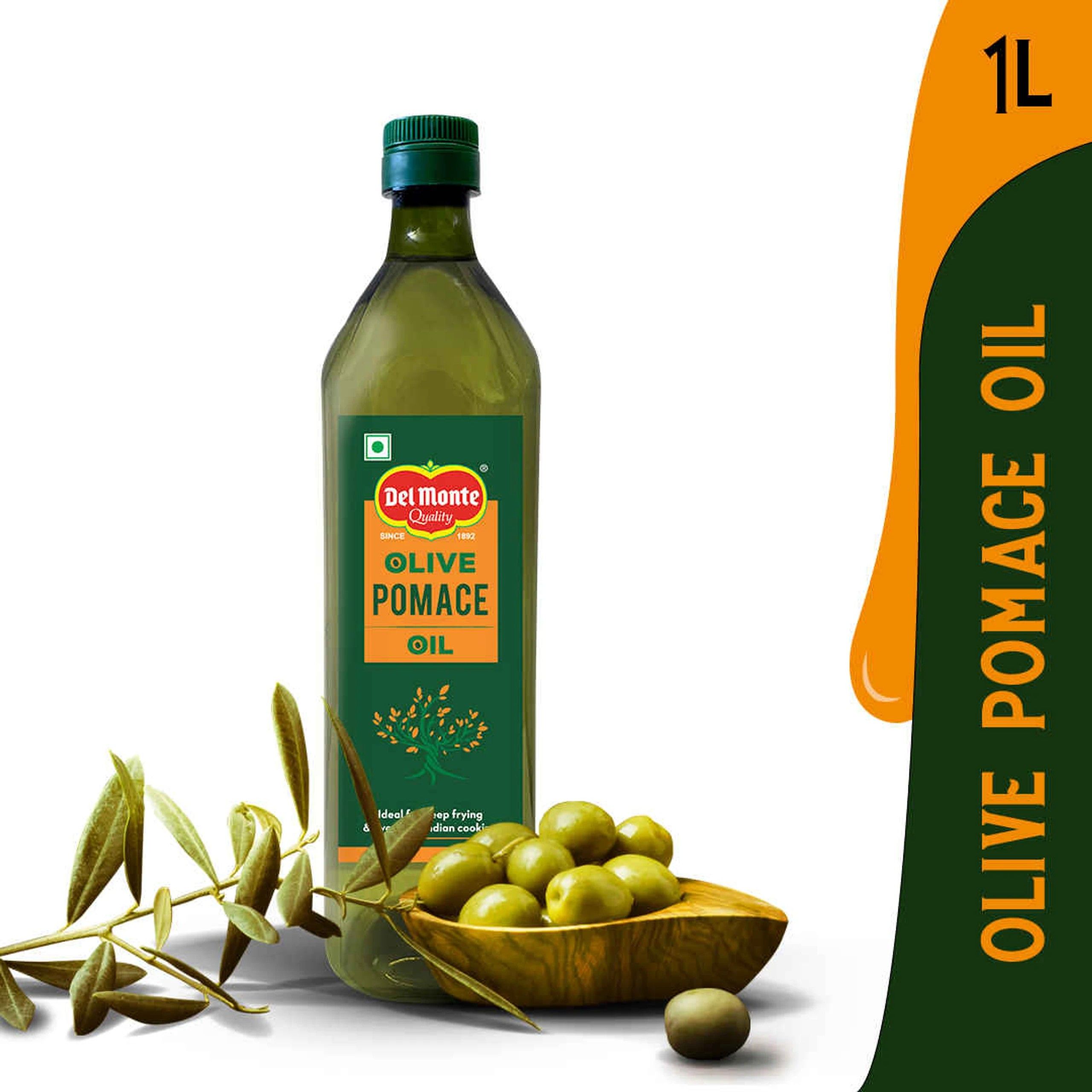 Zepto - Del Monte Pomace Olive Oil | Suitable For Indian Cooking | Zero Cholesterol & Trans-Fat