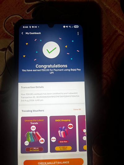 Bajaj Send Money and 50 back