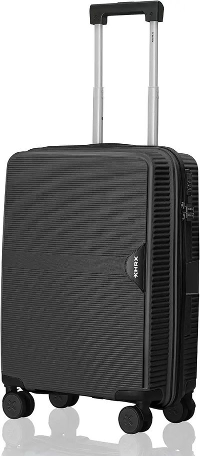 HRX Parabola Cabin Size Haileys Black Polypropylene Hard Shell Suitcase - Premium Travel Trolley Bag
