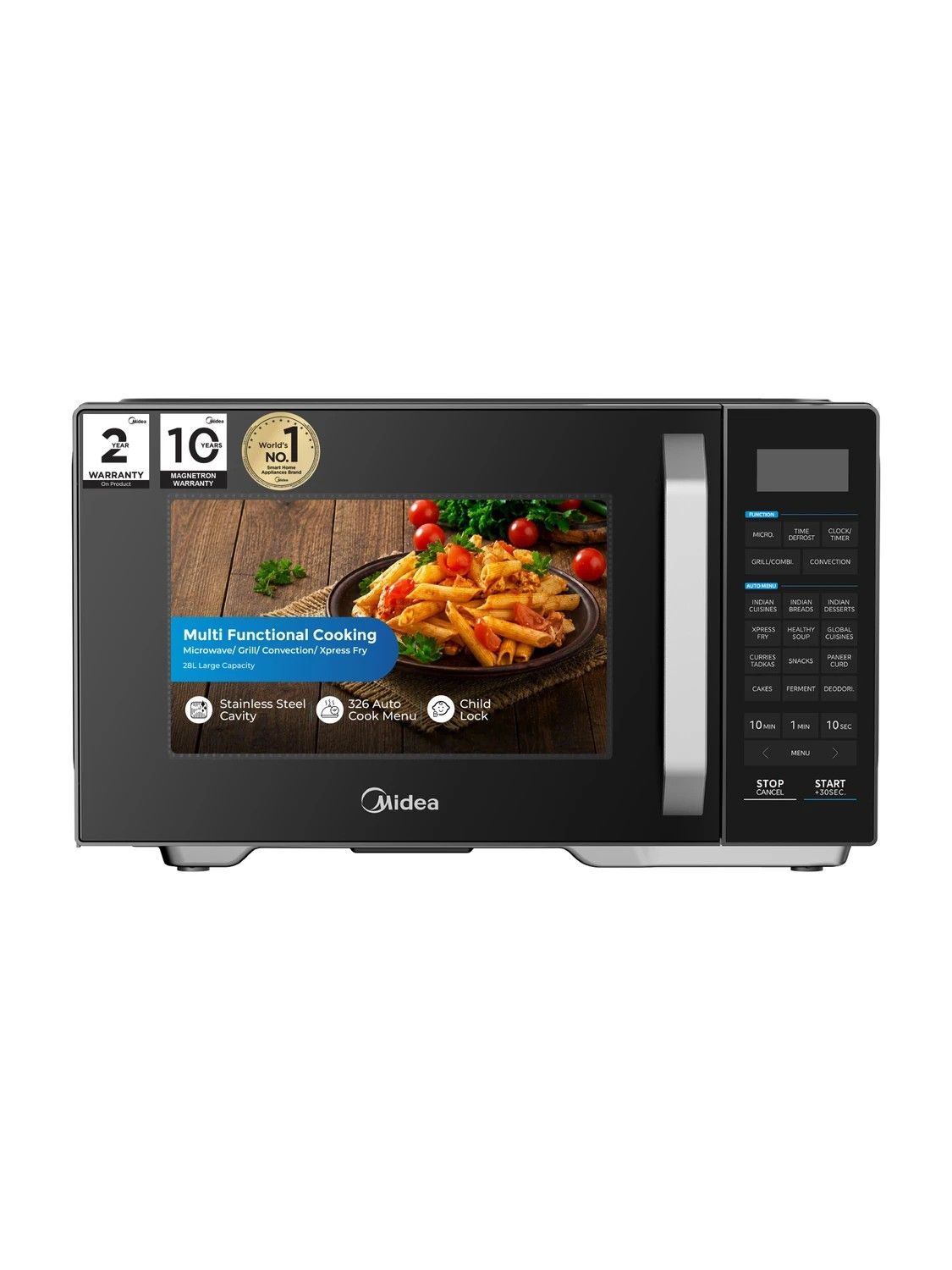 Midea 28 L with Air fryer, Grill, 326 Auto Cook Menu, 900W Microw...more