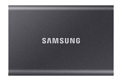 Samsung T7 1TB, Portable SSD, up to 1050MB/s, USB 3.2 Gen2, for Photography, Gaming, Students & Professionals, External Solid State Drive (MU-PC1T0T), Grey