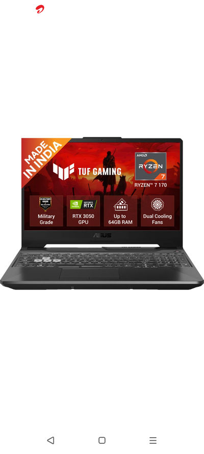 Take a look at this ASUS TUF Gaming A15 (2026) AMD Ryzen 7 170 - (16 GB/512 GB SSD/Windows 11 Home/4 GB Graphics/NVIDIA