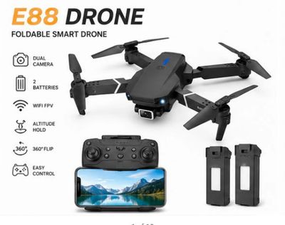 SMARTFASHION E88 Foldable Drone with Dual Camera, 2 Batteries Dro...more
