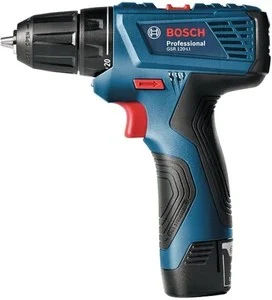 BOSCH GSR 120-LI, with GBA 12V 2.0Ah Battery, GL 1220 CV Charger & Carrying Case - 12V GSR 120-Li Cordless Drill (10 mm Chuck Size)