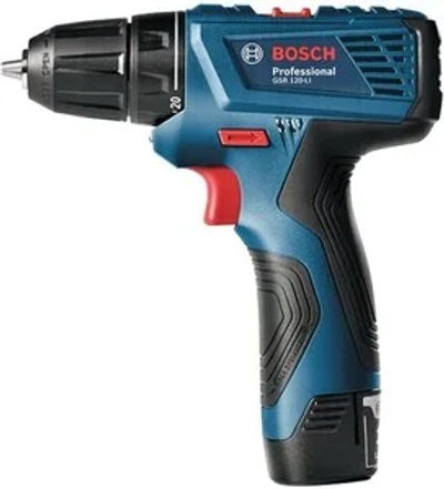 BOSCH GSR 120-LI, with GBA 12V 2.0Ah Battery, GL 1220 CV Charger & Carrying Case - 12V GSR 120-Li Cordless Drill (10 mm Chuck Size)