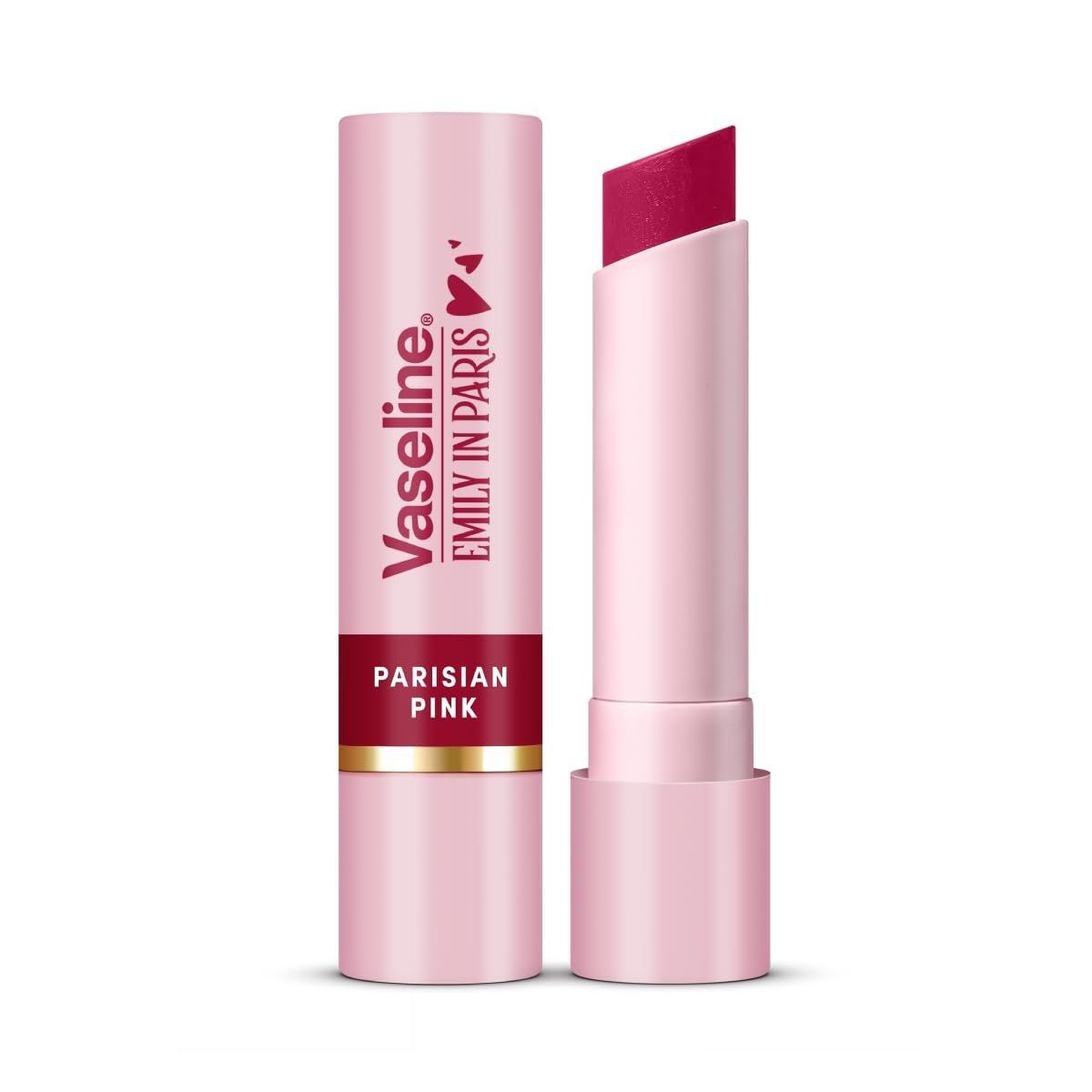 Amazon Now : Vaseline Parisian Pink | Emily in Paris Limited Edition | Pink Tinted Lip Balm Stick, 24H Moisturization, 3g