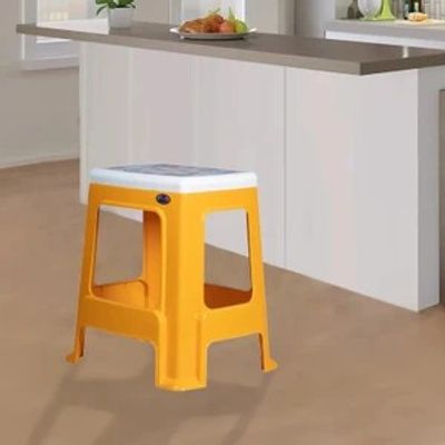 nilkamal stool 24 set of 1 yellow Stool (Yellow, Pre-assembled)