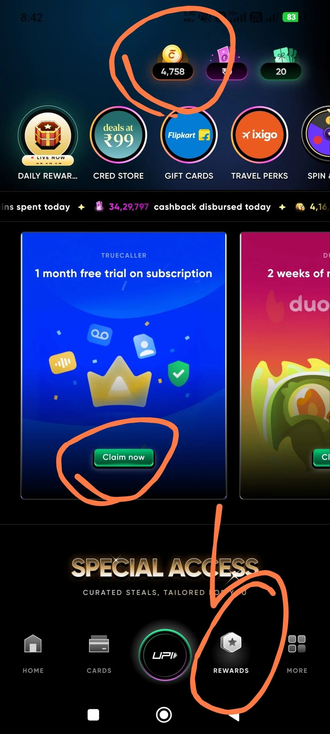CRED: Get 1 Month Truecaller Premium Free