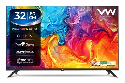VW 80 cm (32 inches) Frameless Series HD Ready QLED TV