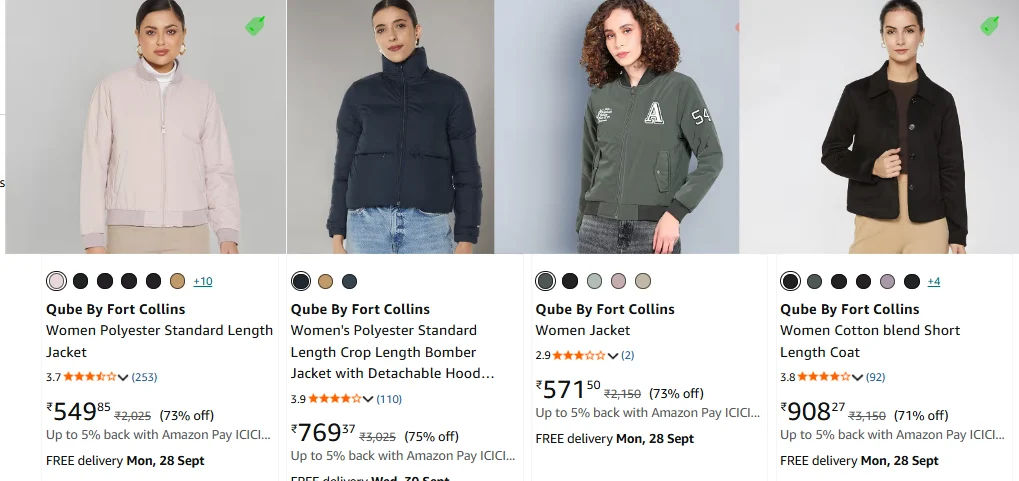 Upgrade Your Layering Game! Chic Crop Bombers, Puffer Jackets & Short Coats Starting @ ₹549