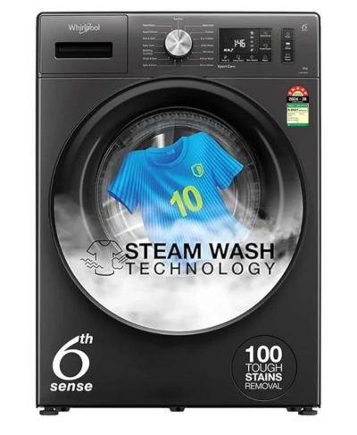 Whirlpool 8 kg 5 Star Inverter Steam Technology, Fully Automatic Front Load In-built Heater Grey(XS8014BWME)