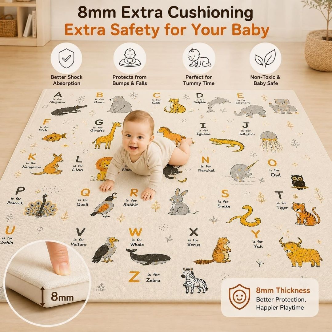 Baby playmat 6.5ft×4.5ft 8mm thickness @ 999