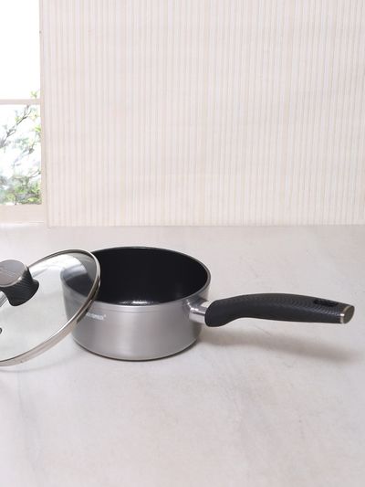 Buy BERGNER Silver Sauce Pan With Lid - Pan for Unisex 7698799 | Myntra