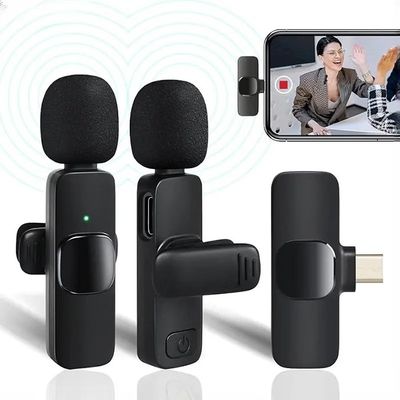 TECHNOVIEW 2.4 Ghz Omnidirectional Lavalier Wireless Dual Microphone with Noise Cancallation