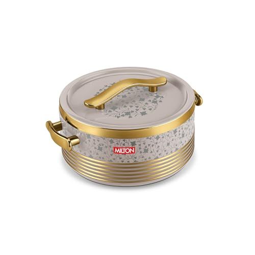 MILTON Insignia 1000 Casserole, 750 ml I ISI Certified I Inside Steel I PU Insulated I Food Grade I BPA Free I 1 Year Warranty I Easy to Carry Hot Box for Kitchen, Beige