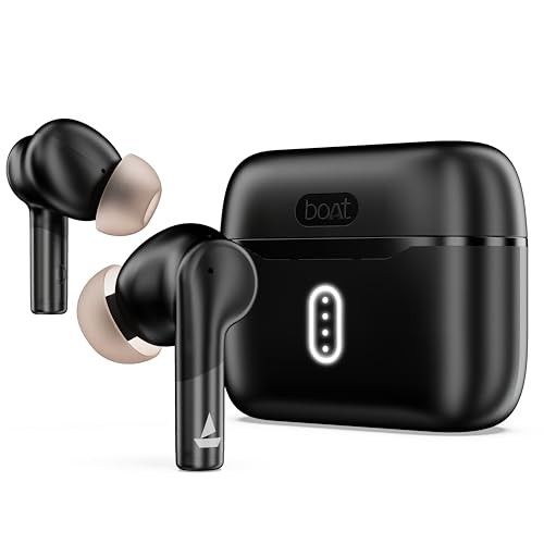boAt Airdopes 141 Gen 2, 4 Mics ENx Tech, 48 Hrs Playback, Free Music Streaming,TWS Ear Buds Wireless Earphones with mic (Active Black)