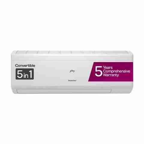 Godrej 2024 Model 1.5 Ton 5 Star Split Inverter 5-In-1 Convertible with Heavy Duty Cooling at Extreme Temperature AC