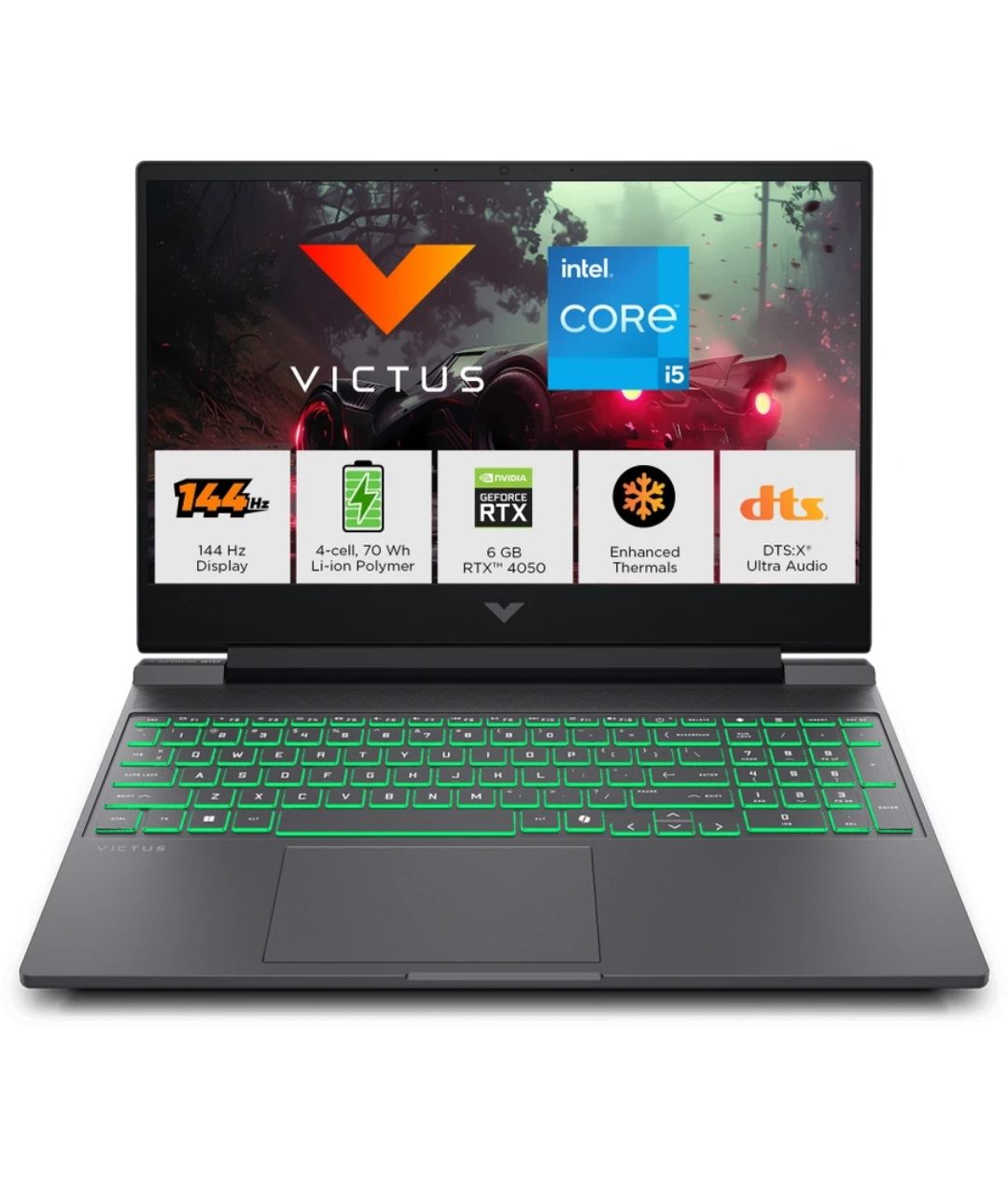 HP Victus Intel Core i5 13th Gen 13420H - (16 GB/512 GB SSD/Windows 11 Home/6 GB Graphics/NVIDIA GeForce RTX 4050/144 Hz) Victus 15-fa2381TX / 15-fa2701TX / 15-fa1278TX / 15-fa2375TX Gaming Laptop on Flipkart