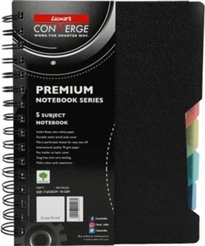 LUXOR Single Ruled B5-300 B5 Notebook Single Ruled 300 Pages (Bla...more