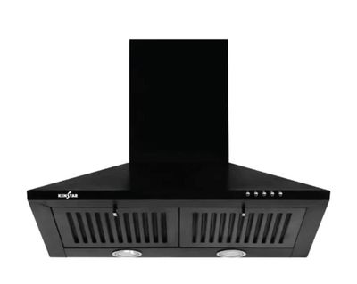 Kenstar VENTI PRO PYRAMID 60CM 1000 CMH 60 cm | Twin Baffle Filter | Energy Efficient LED Light | Powerful Suction | Chimney (Wall Mounted, Black)