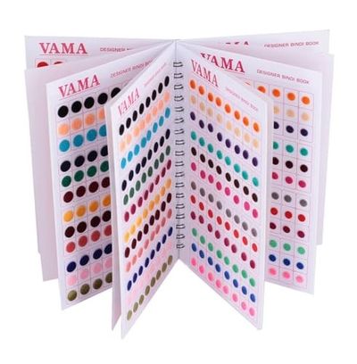 VAMA 10-Page Spiral Bindi Book with Compact Mirror & Mixed Size Round Bindis