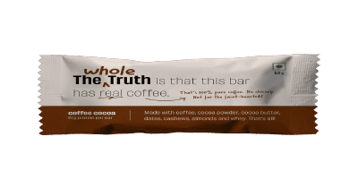 Check out The Whole Truth Coffee Cocoa Protein Bar (Date Sweetened)52 gms @31
