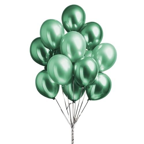Just Party Chrome Metallic Balloons - Pack of 100 (Green)