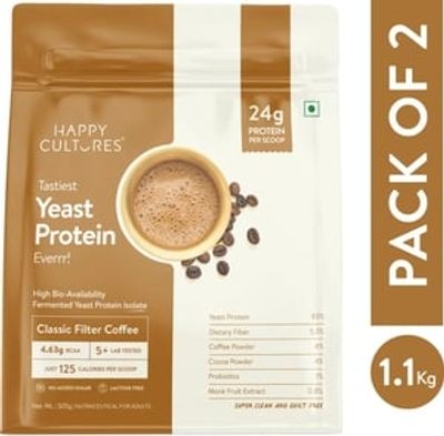 Happy Cultures 24Gram Classic Filter Coffee Yeast Protein (1.1 Kg,Classic Filter coffee)