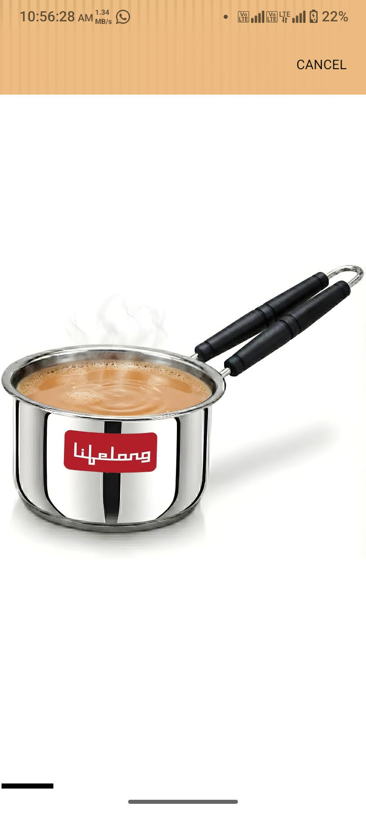 Lifelong Stainless Steel Heavy Bottom Saucepan | 1.5liter, 17cm Saucepan with Handle | Milk & Tea Boiling Pot for Kitchen | Induction & Gas Stove Compatible | Durable and Easy to Clean (LLSSP17)