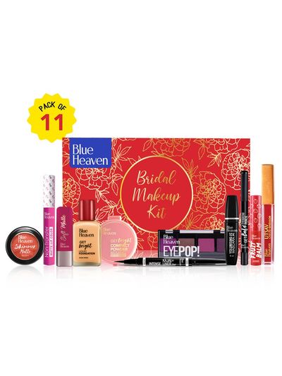 Buy Blue Heaven Set Of 11 Bridal Makeup Kit + Get a Free Gift of your choice