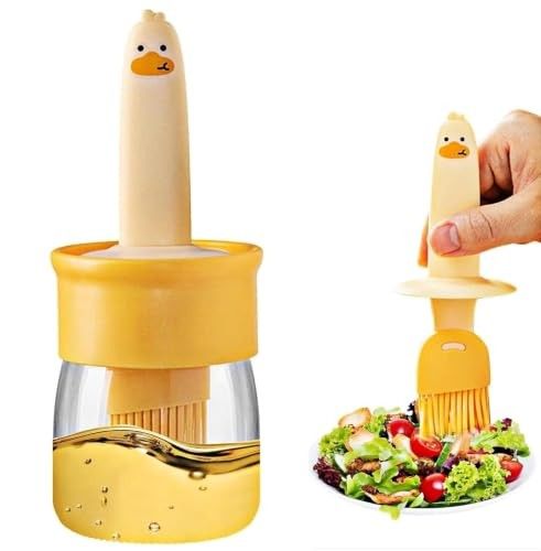 Plastic Oil Dispenser Bottle with Silicone Brush