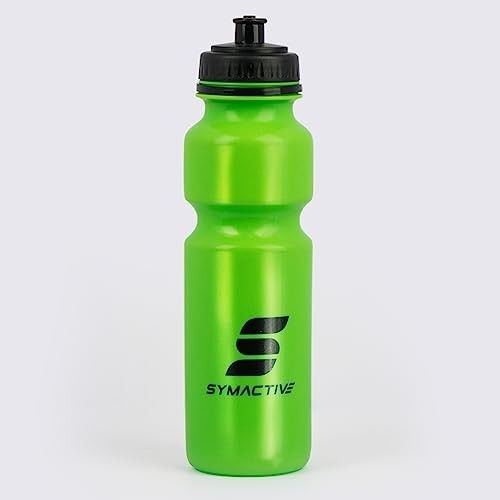 Symactive Leakproof Unbreakable Squeezable Sports Sipper Water Bottle with Push/Pull Cap | Anti-Slip Grip