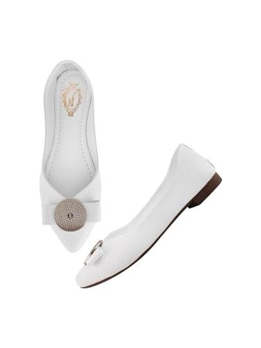 Shoetopia Girls Girls-belly-215 Ballet Flat - Size 4 UK
