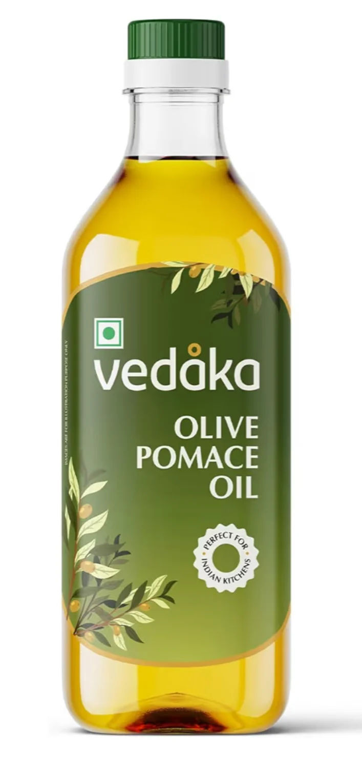 Amazon Brand - Vedaka Olive Pomace Oil | 1 L | Contains MUFA | Ideal for Frying, Roasting & Baking | Cooking Oil for Daily Use | No Artificial & No Added Preservatives