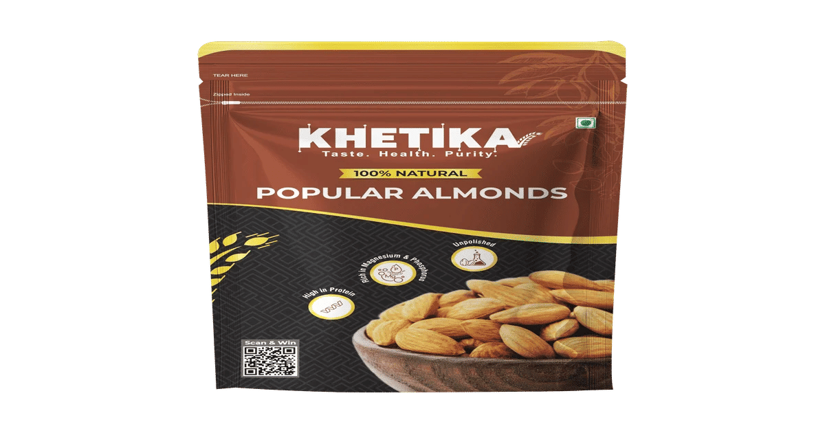 khetika almonds 500gm @200