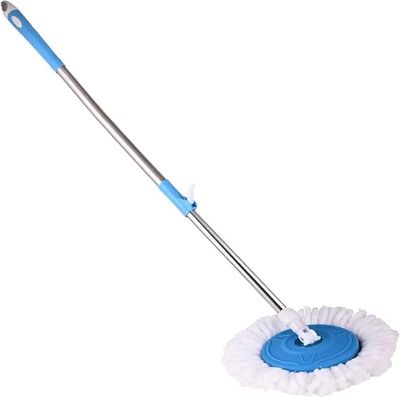 Generic Mop Stick | 360 Degree Spin Mop Stick Rod with 1 Microfiber Refill | (Blue, Pack of 2) :