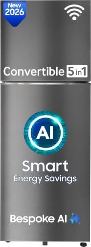 Samsung 330 L, 3 Star, Convertible 5-in-1, Digital Inverter, Frost Free Double Door, WiFi Bespoke AI Refrigerator