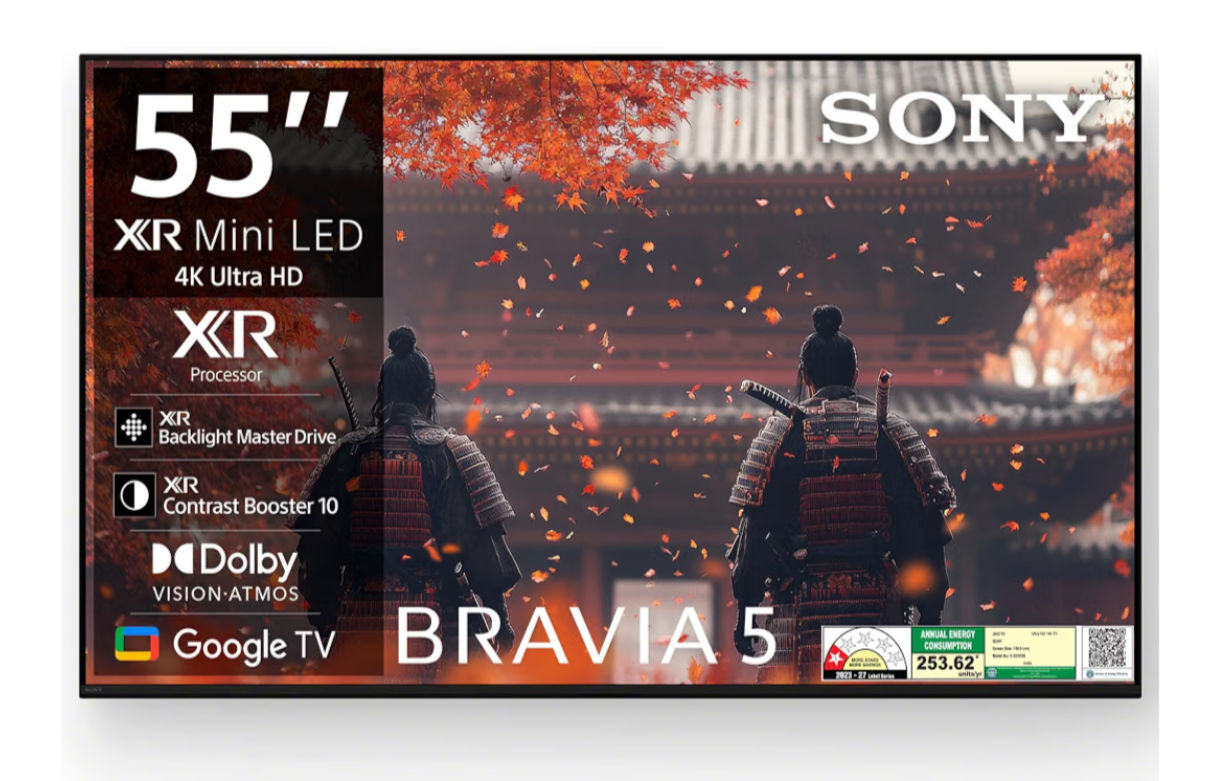 Sony 139 cm (55 inches) SmartChoice BRAVIA 5 4K Ultra HD Smart Mini LED Google TV K-55XR50