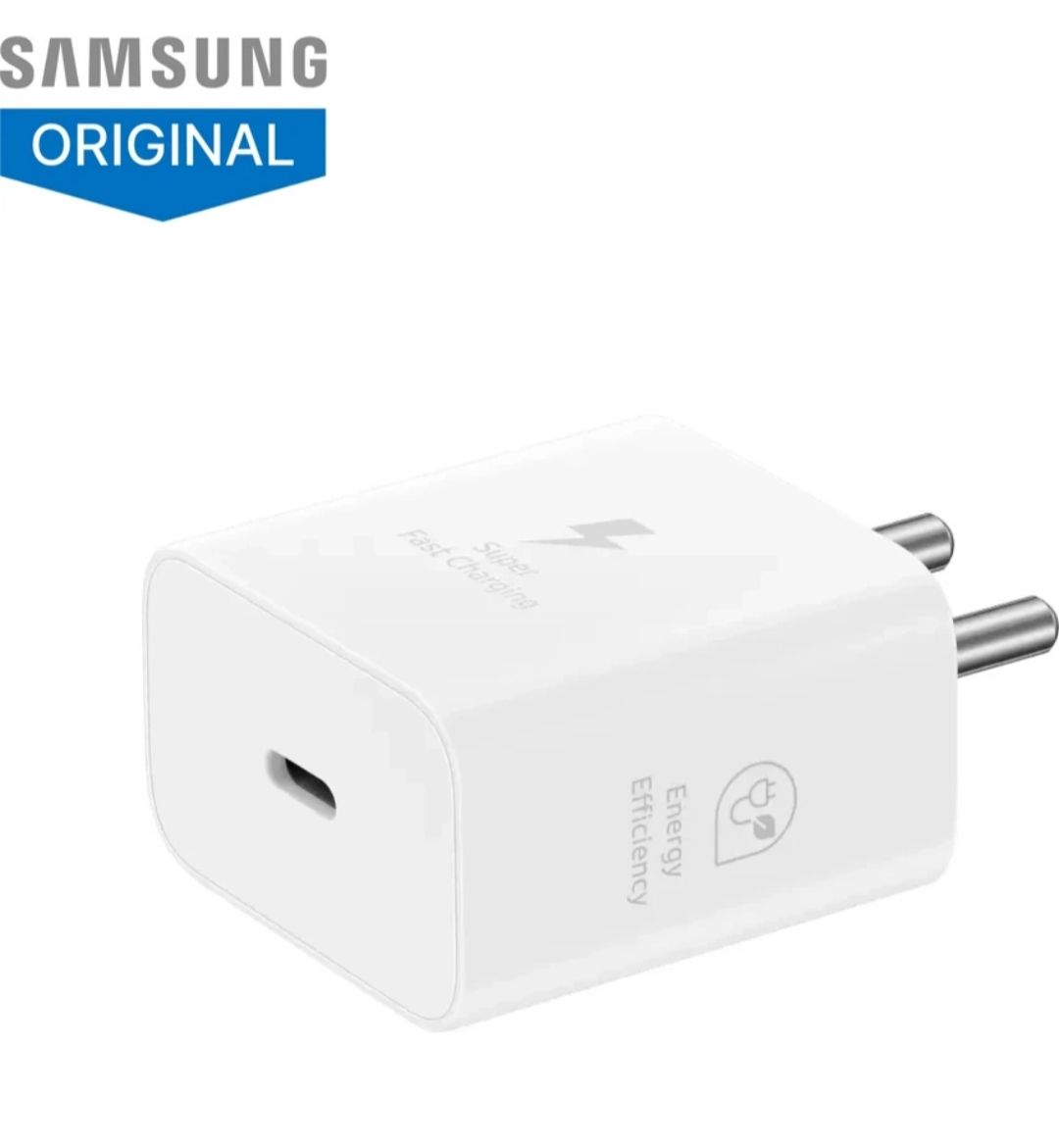 Samsung 25 W Adaptive Fast Charging 3 A Wall Charger for Mobile (White)