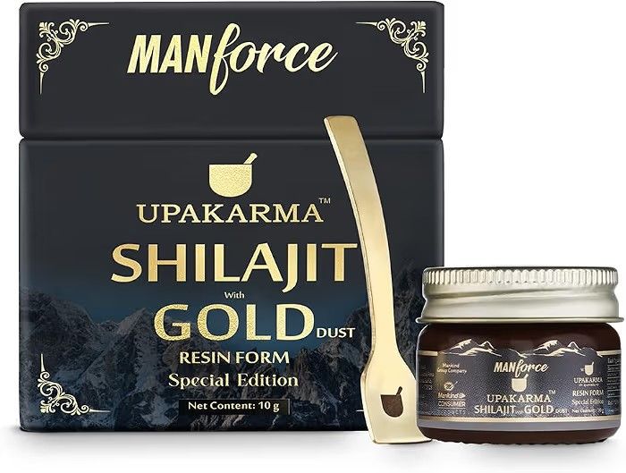 Manforce shilajit/Shilajit Gold Resin - 10g | 500mg/Serving | Boost Muscle Growth & Stamina | Contains 24 Carat Gold | 100% Ayurvedic : Amazon.in: Health & Personal Care