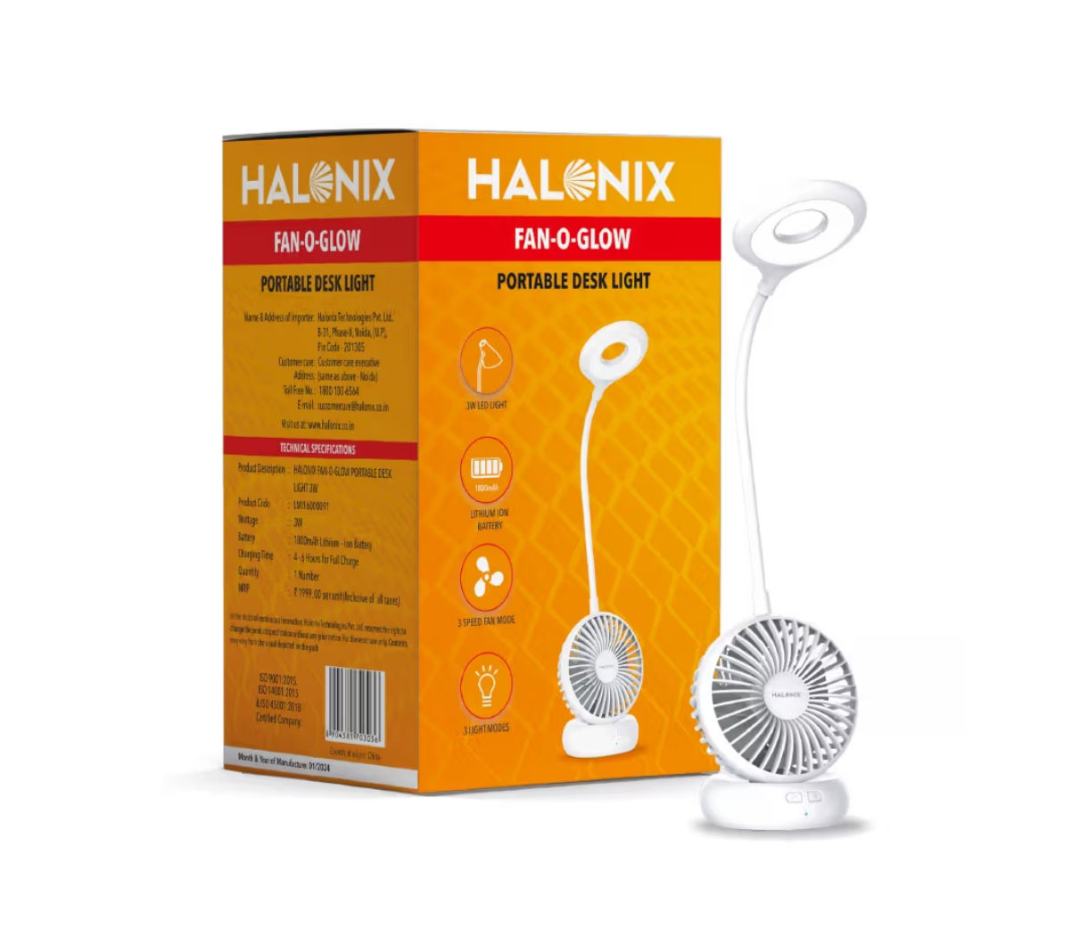 Zepto - Halonix Fan-O-Glow Study Lamp