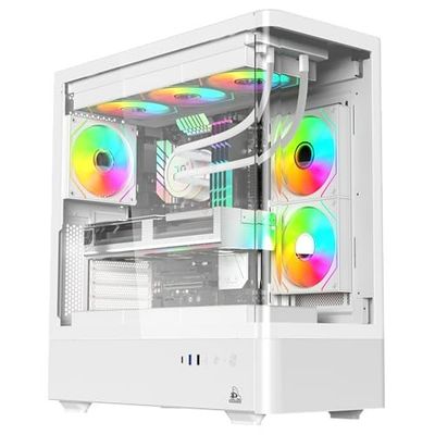 TAG Gamerz Aurora Mid-Tower Gaming Cabinet | White