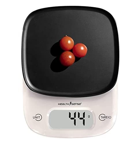 HealthSense Weight Machine for Kitchen, Kitchen Food Weighing Scale for Health, Fitness, Home Baking & Cooking with Bright LCD