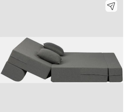 Wakefit Flipper(7.5 Thickness) 3 Seater Double Foam Fold Out Sofa Cum Bed (Finish Color - Warpknit Grey Delivery Condition - Pre-assembled) with icici cc