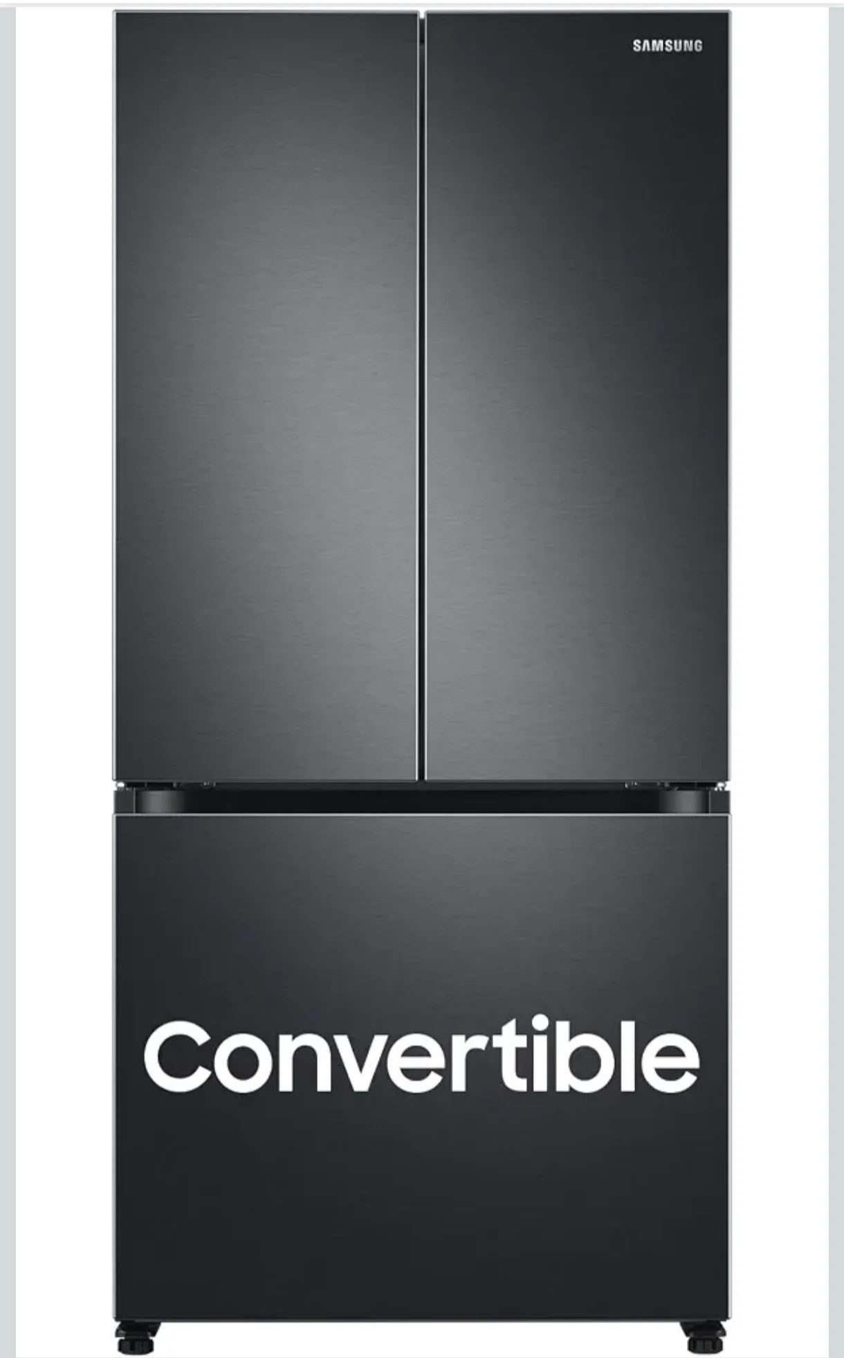Samsung 550 L Inverter Frost-Free French Door Refrigerator (RF57A5032B1/TL, Black DOI, Convertible), Real Stainless, Convertible