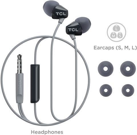 TCL SOCL100 Wired Headset (Phantom Black, In the Ear)