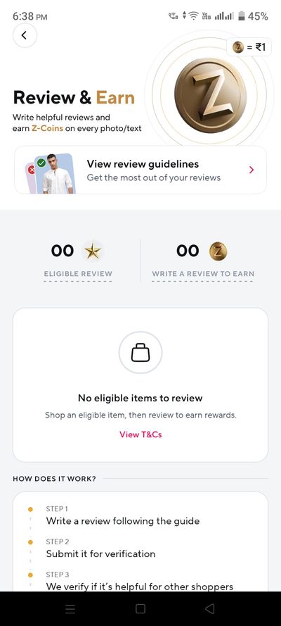 Zepto - Review and Earn Program - Earn Z - Coins [1 Z-Coin = ₹1]